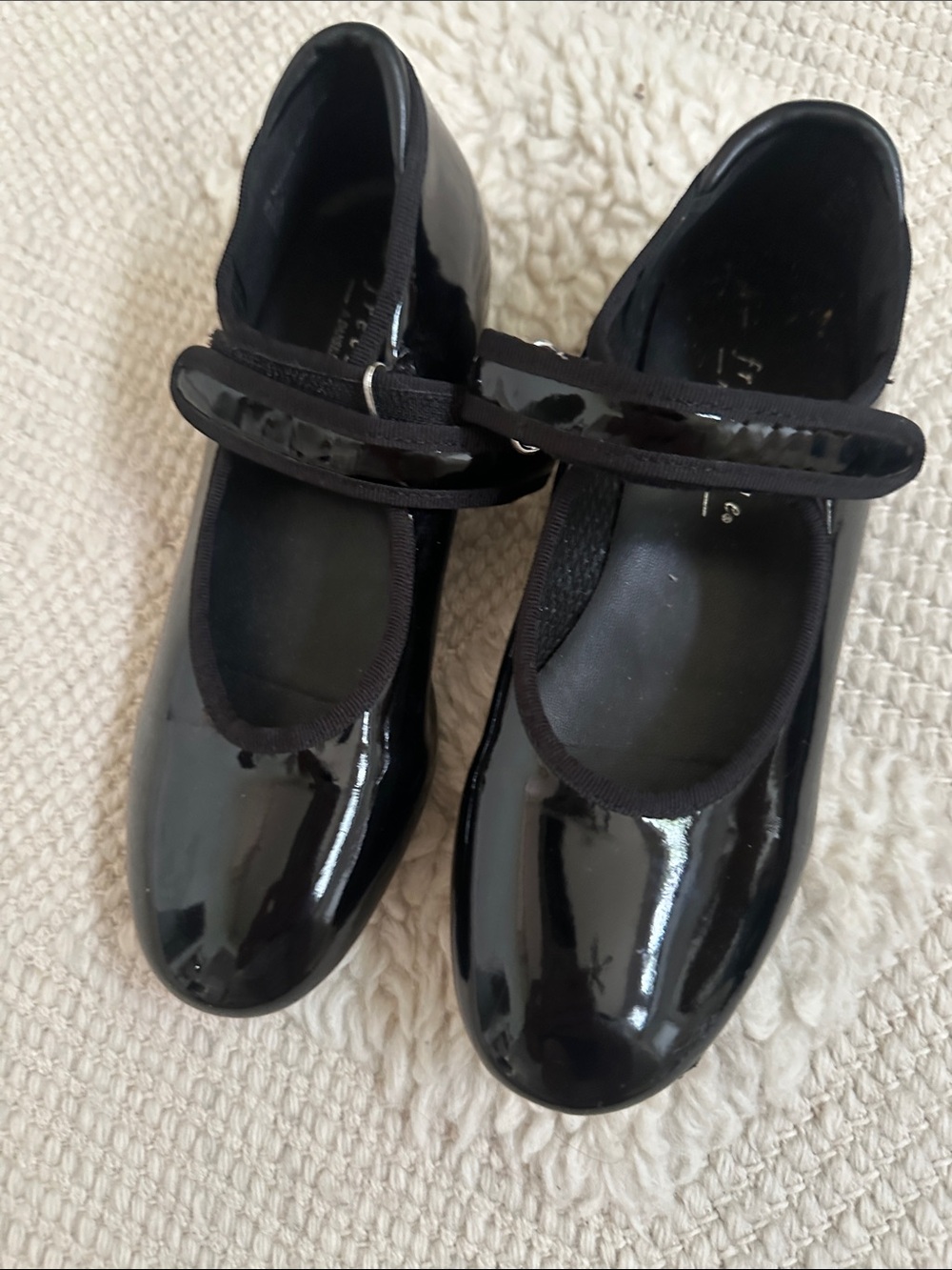 Freestyle Black Patent Tap dance Shoes for Kids